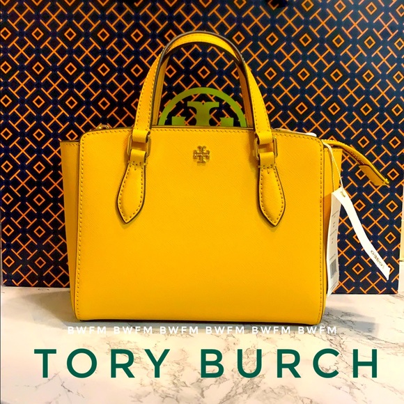 Tory Burch Handbags - Nwt Tory Burch Emerson Mini Top Zip Tote gold color purse crossbody bag